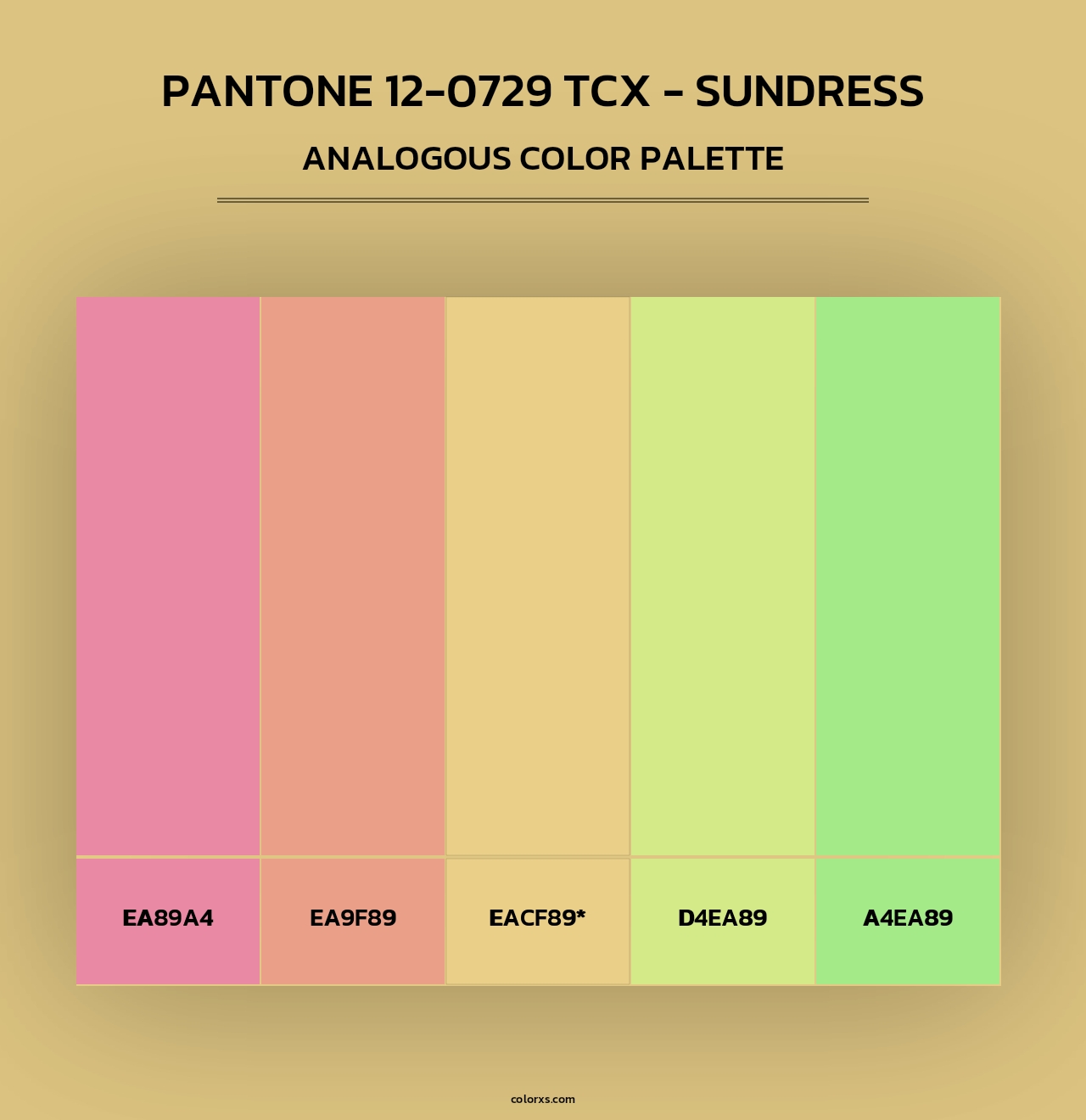 PANTONE 12-0729 TCX - Sundress - Analogous Color Palette