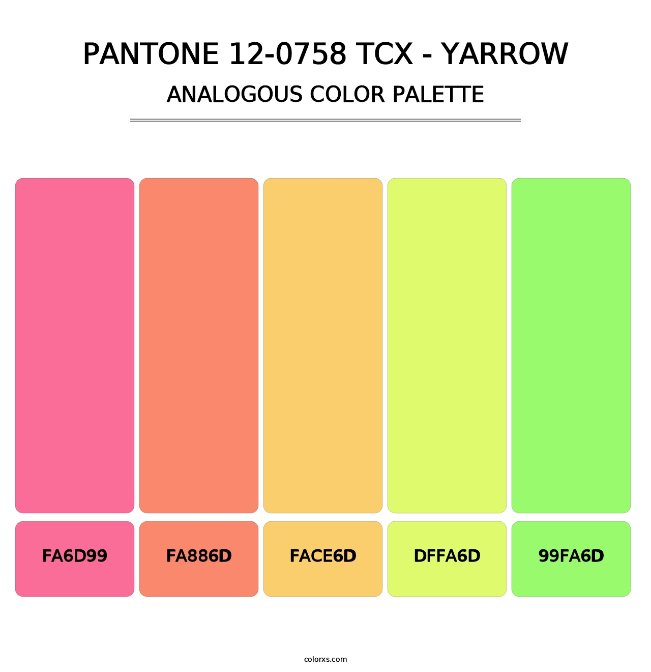 PANTONE 12-0758 TCX - Yarrow - Analogous Color Palette