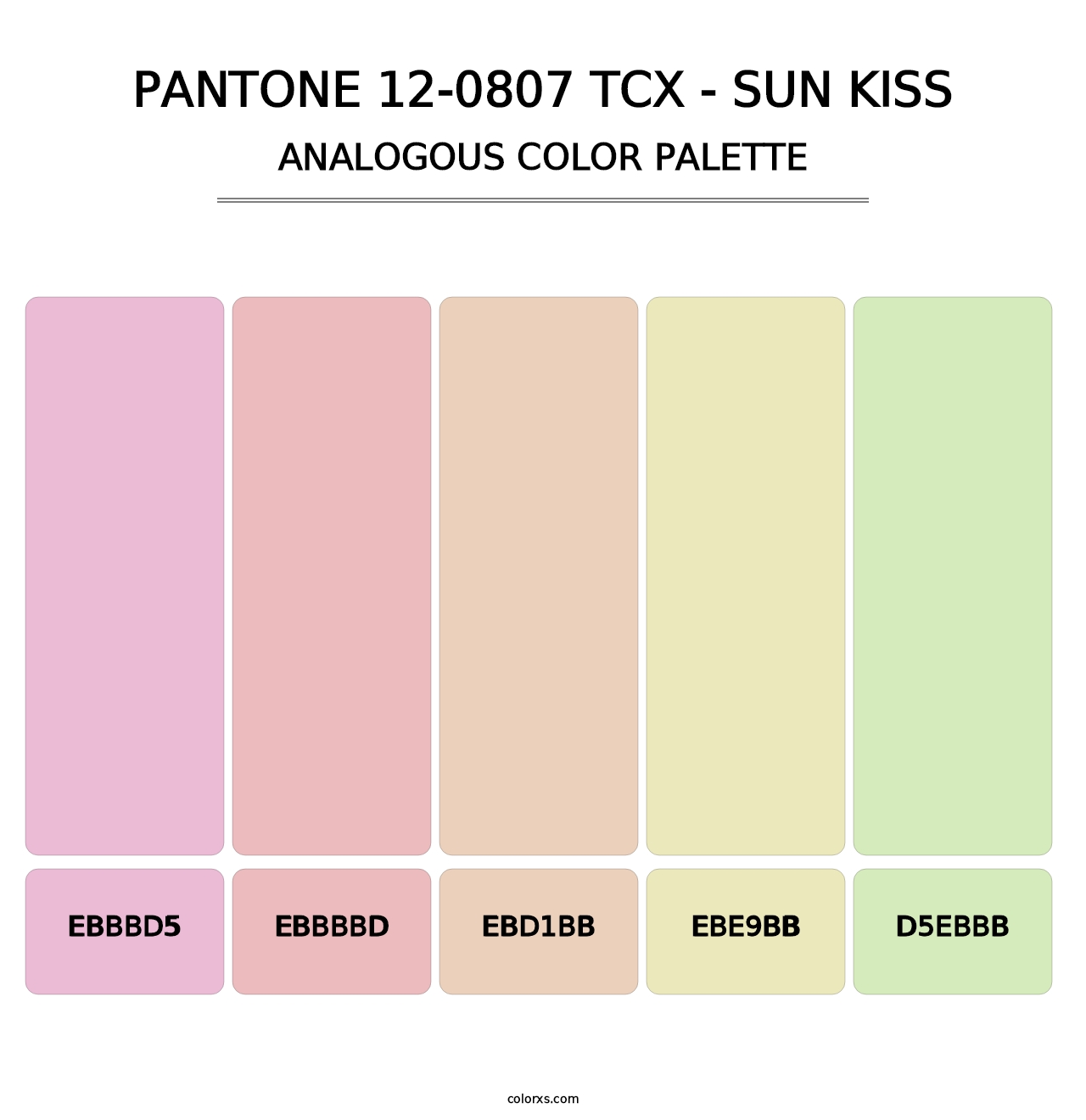 PANTONE 12-0807 TCX - Sun Kiss - Analogous Color Palette