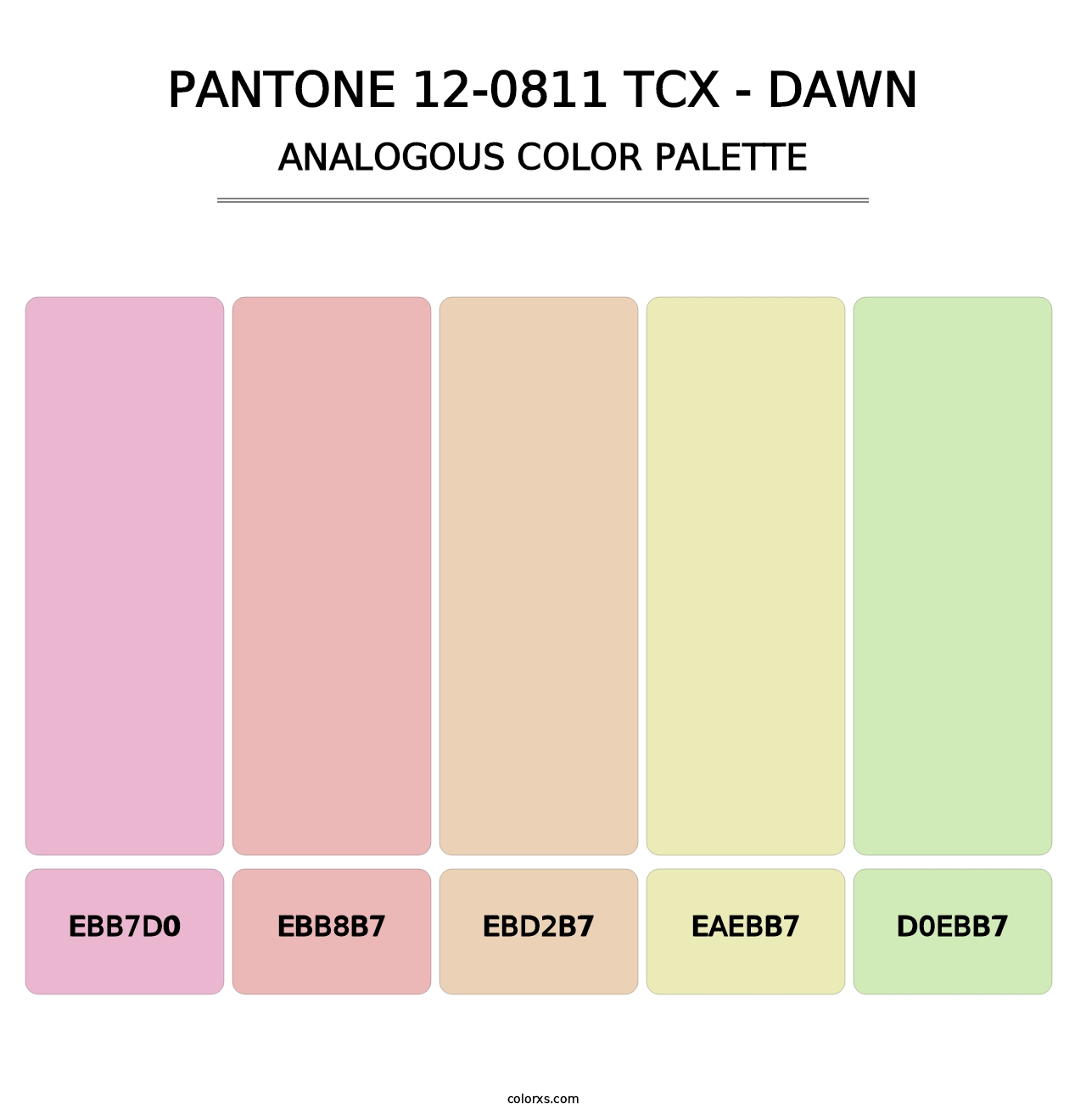 PANTONE 12-0811 TCX - Dawn - Analogous Color Palette