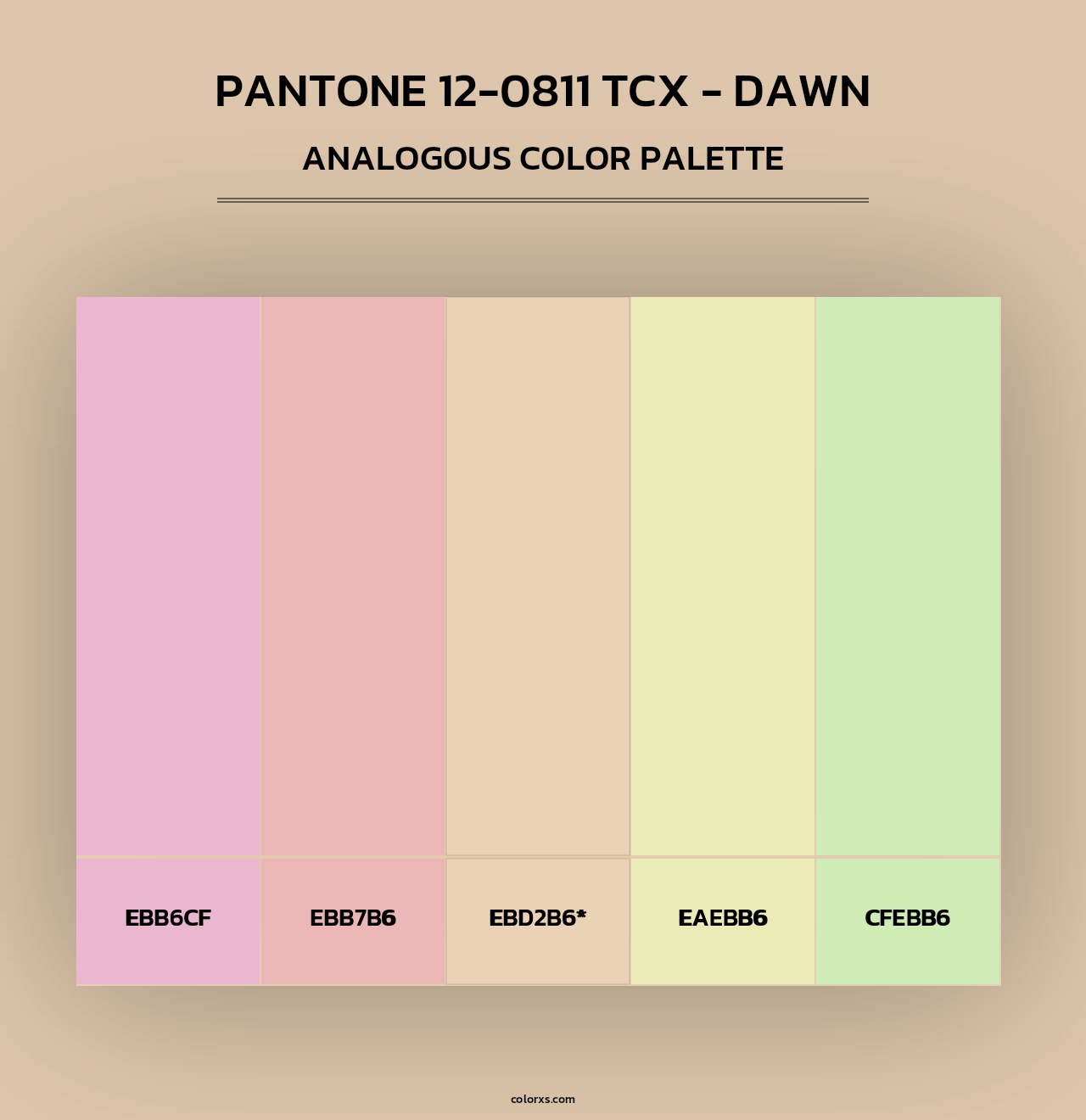 PANTONE 12-0811 TCX - Dawn - Analogous Color Palette