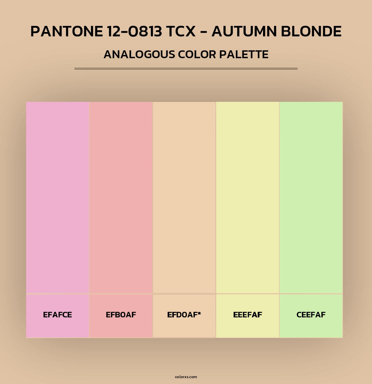 PANTONE 12-0813 TCX - Autumn Blonde - Analogous Color Palette