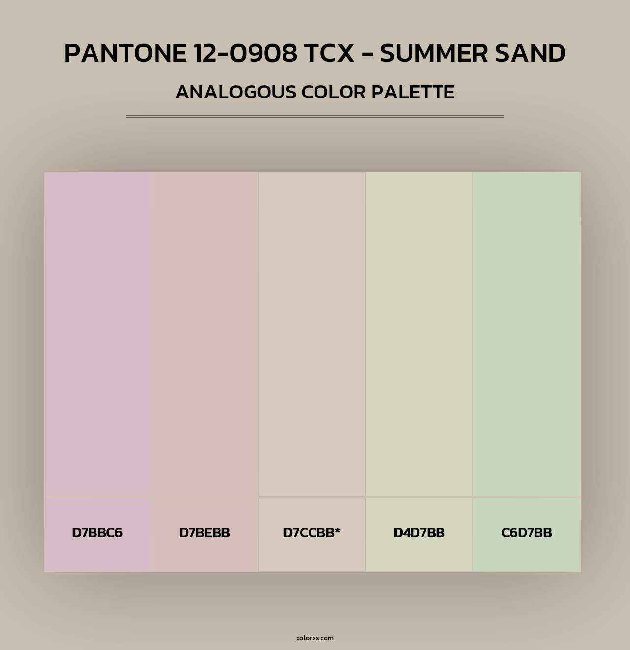 PANTONE 12-0908 TCX - Summer Sand - Analogous Color Palette