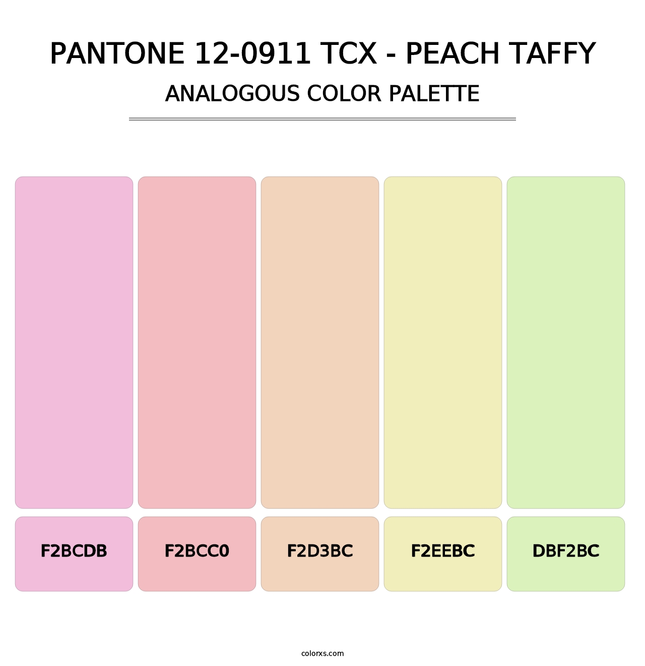 PANTONE 12-0911 TCX - Peach Taffy - Analogous Color Palette