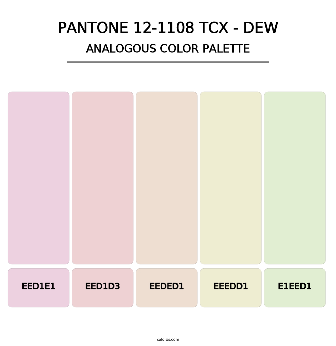 PANTONE 12-1108 TCX - Dew - Analogous Color Palette