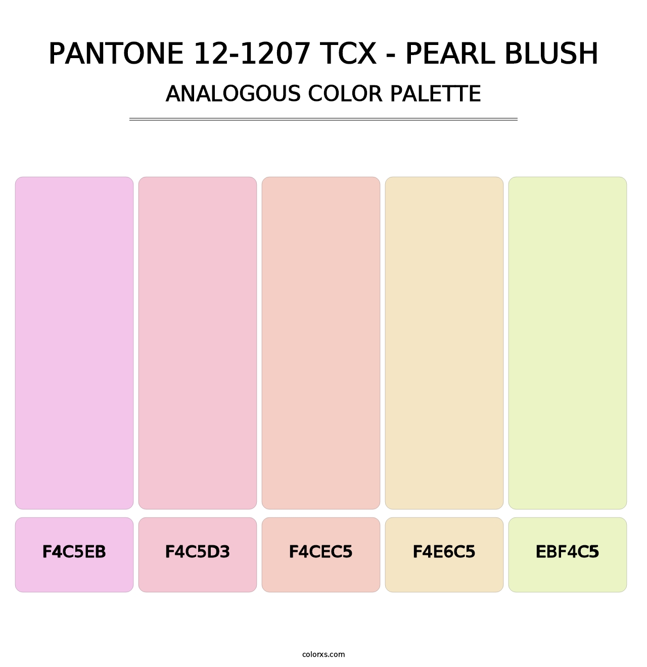 PANTONE 12-1207 TCX - Pearl Blush - Analogous Color Palette