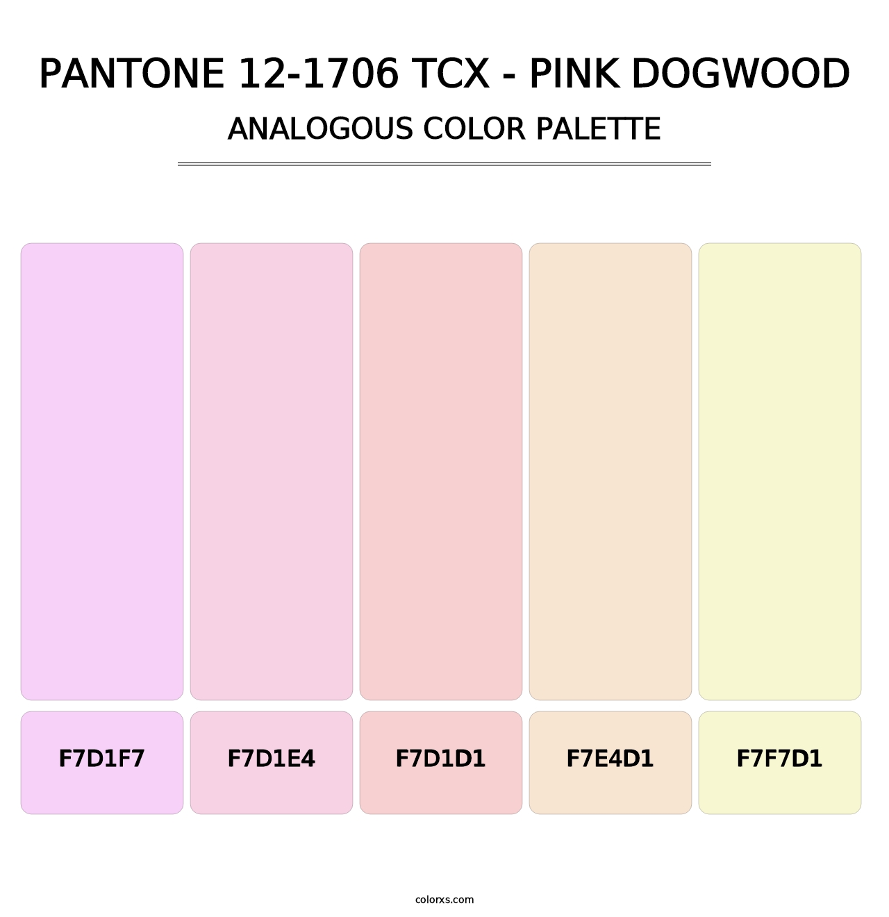 PANTONE 12-1706 TCX - Pink Dogwood - Analogous Color Palette