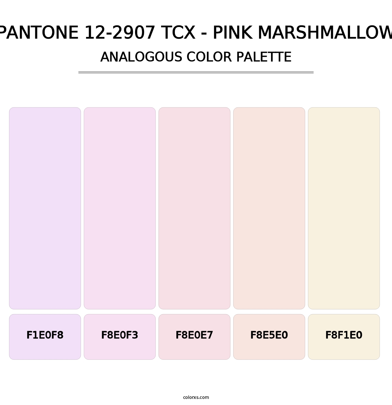 PANTONE 12-2907 TCX - Pink Marshmallow - Analogous Color Palette