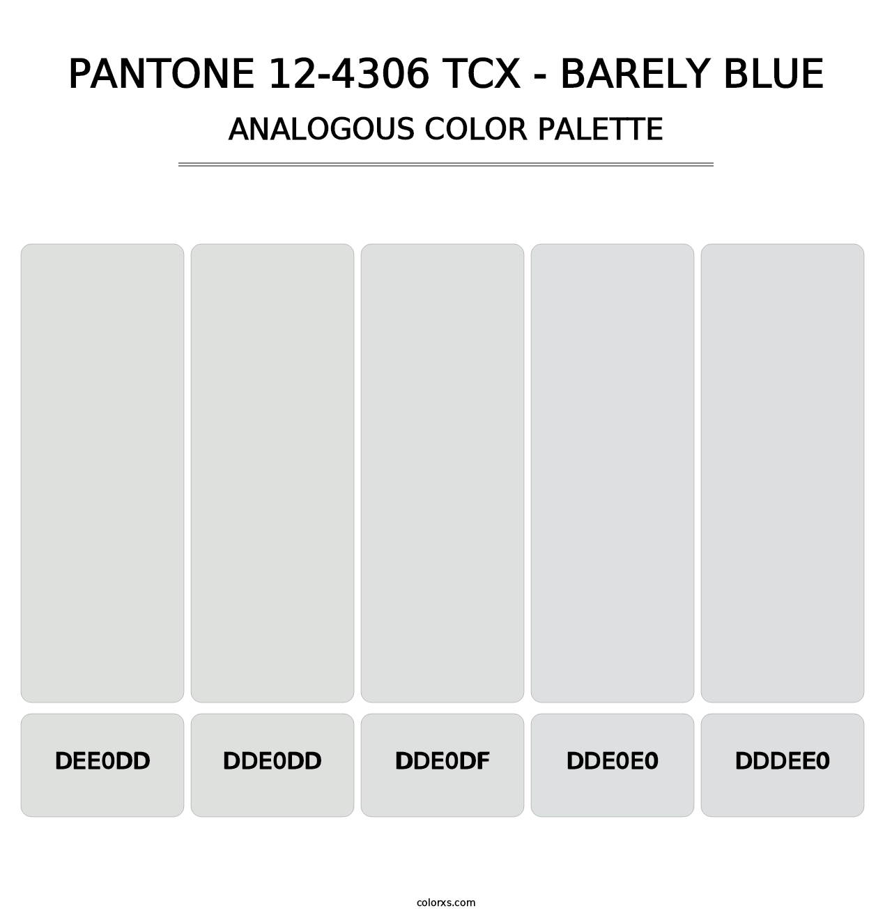 PANTONE 12-4306 TCX - Barely Blue - Analogous Color Palette