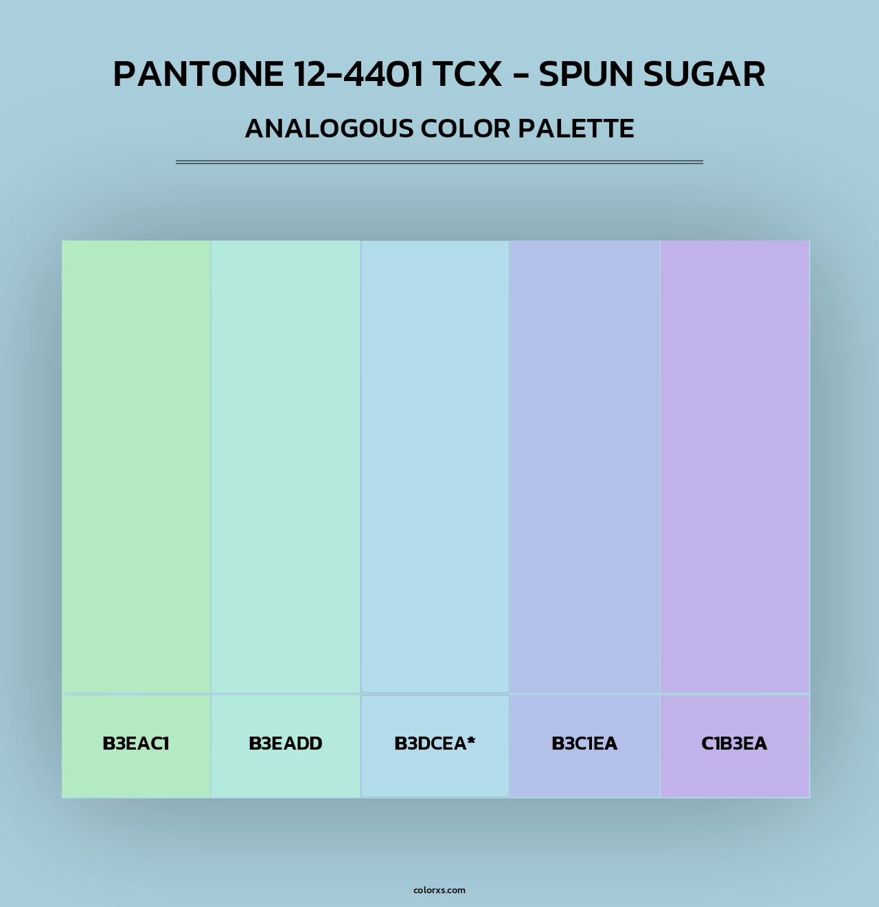 PANTONE 12-4401 TCX - Spun Sugar - Analogous Color Palette