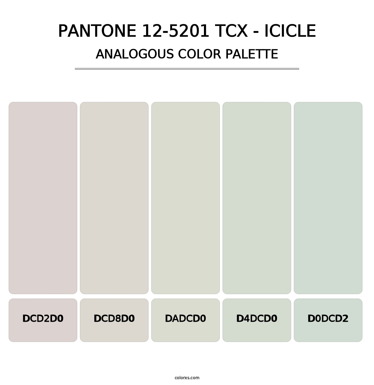PANTONE 12-5201 TCX - Icicle - Analogous Color Palette