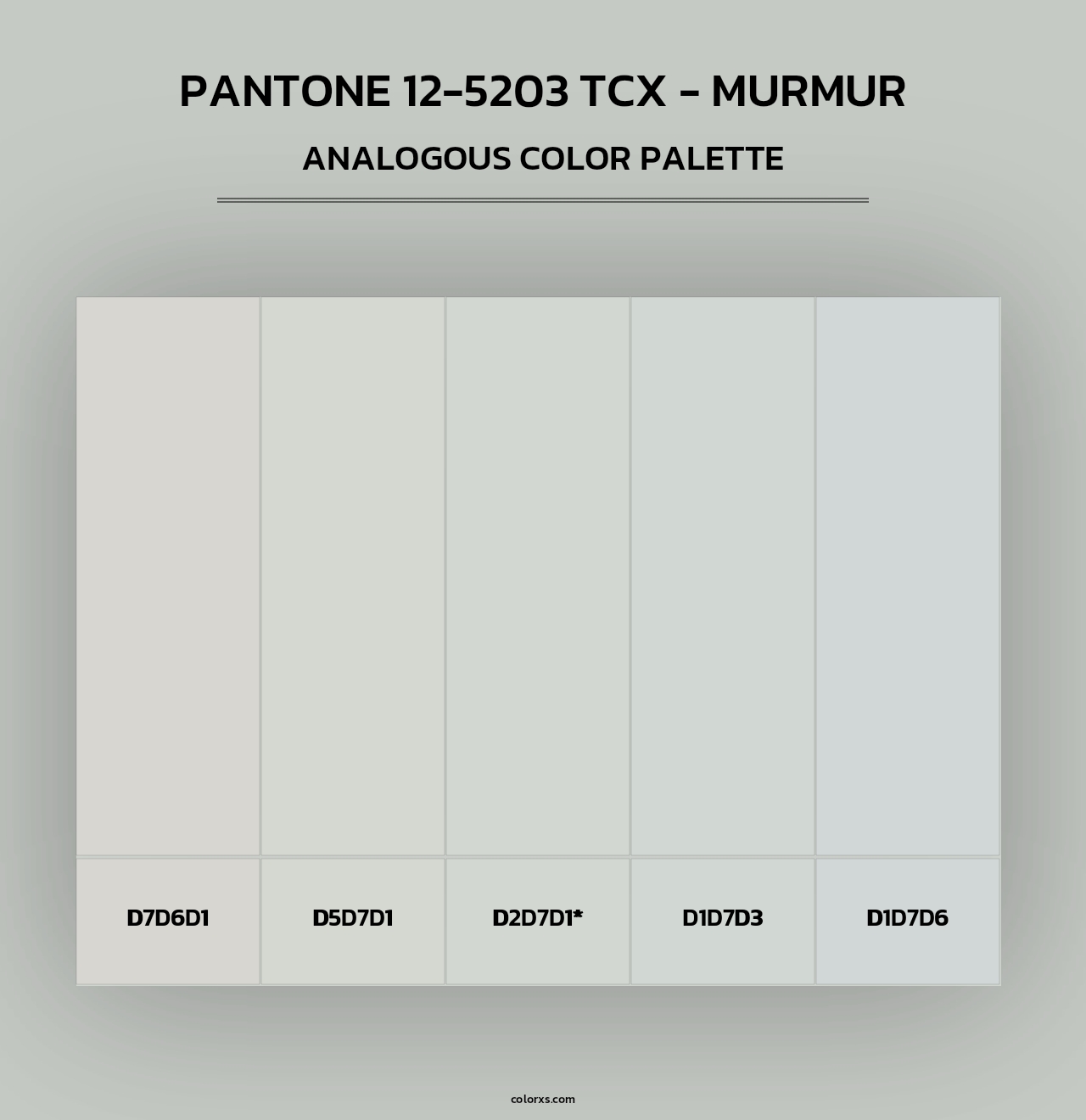 PANTONE 12-5203 TCX - Murmur - Analogous Color Palette