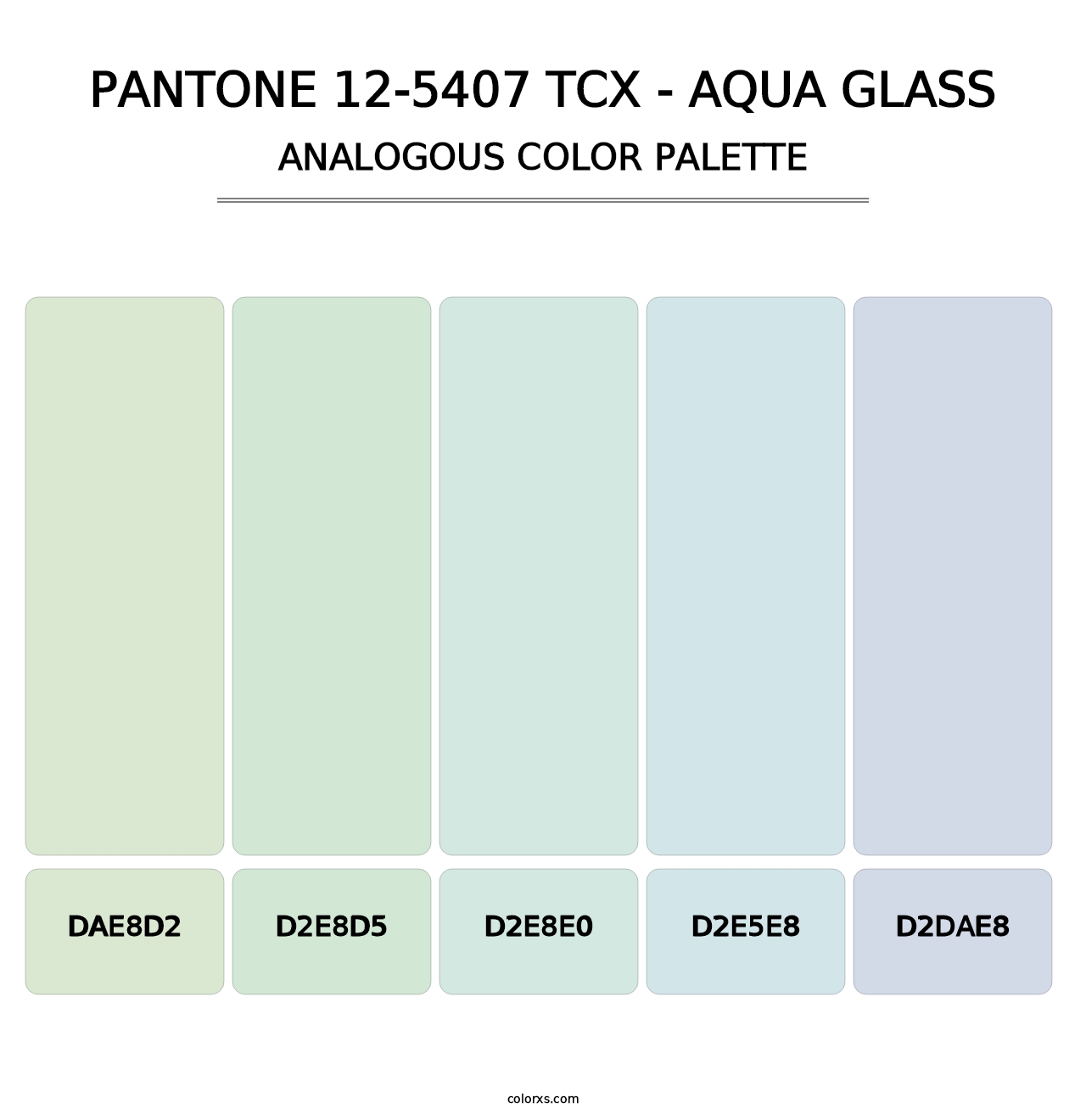 PANTONE 12-5407 TCX - Aqua Glass - Analogous Color Palette