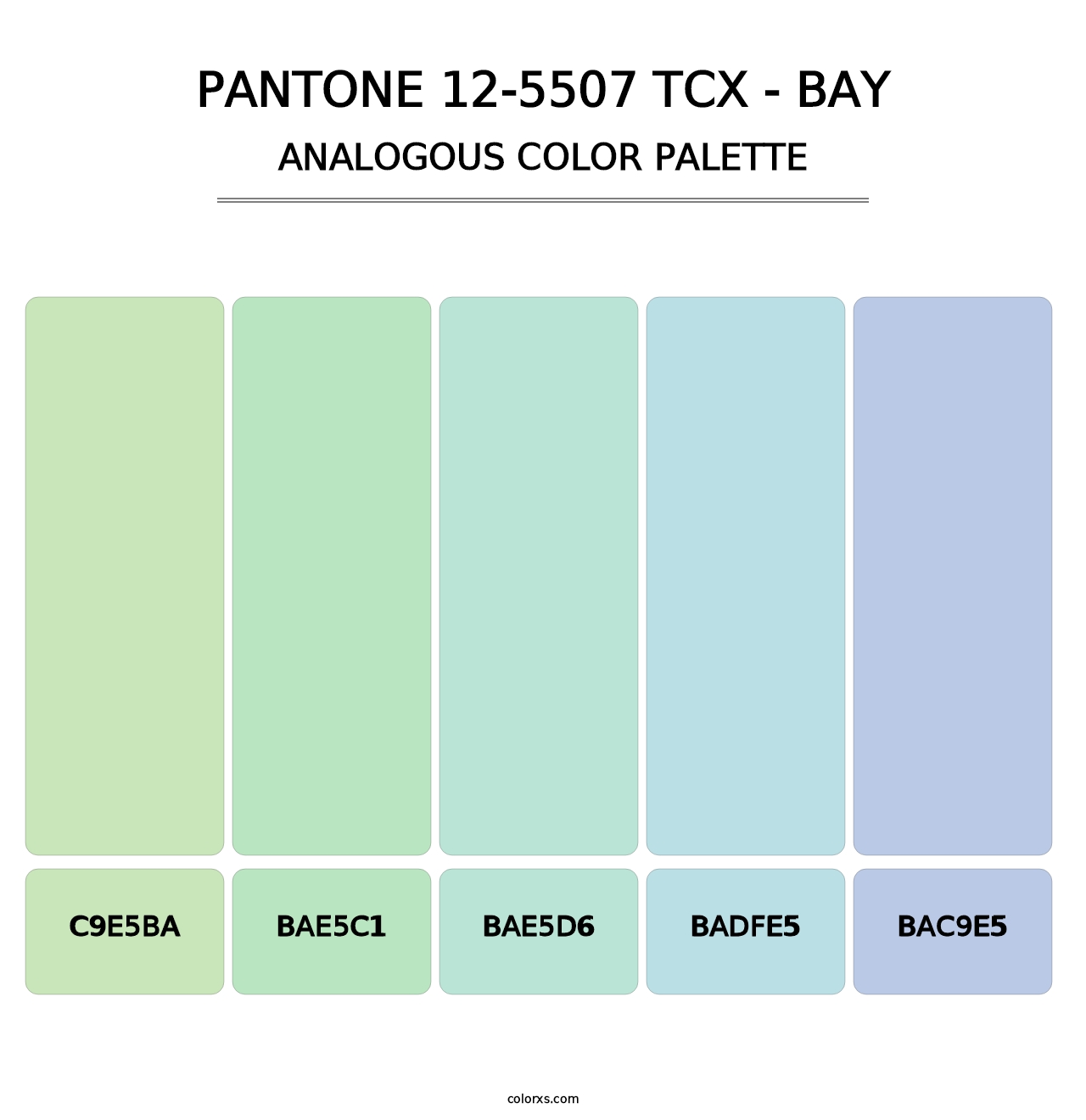 PANTONE 12-5507 TCX - Bay - Analogous Color Palette