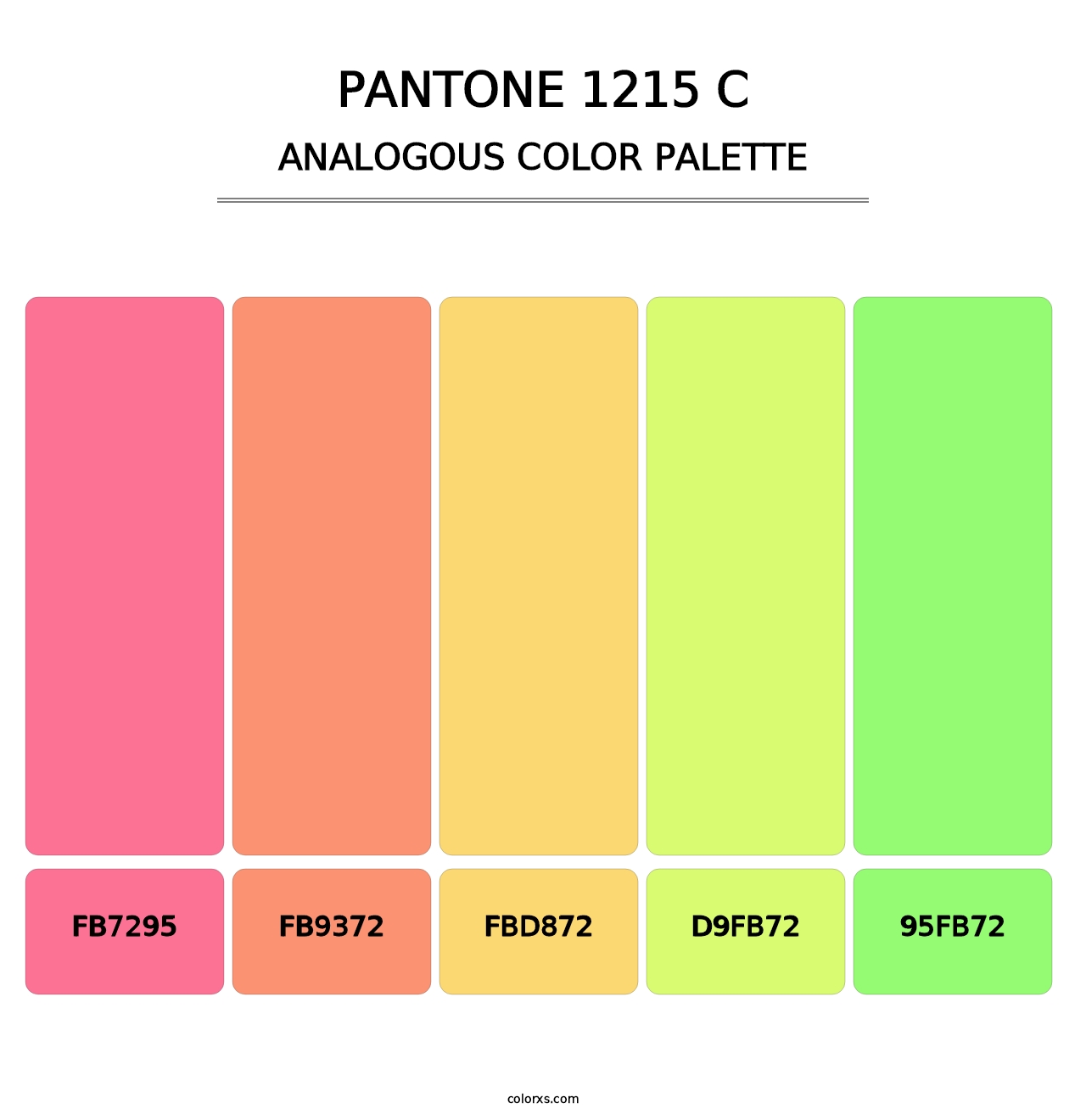 PANTONE 1215 C - Analogous Color Palette