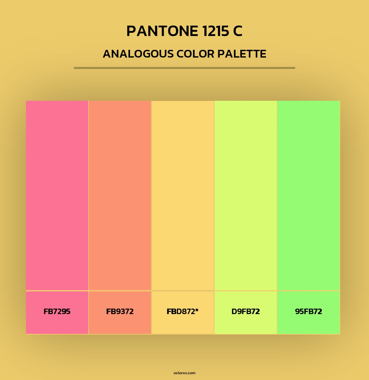 PANTONE 1215 C - Analogous Color Palette
