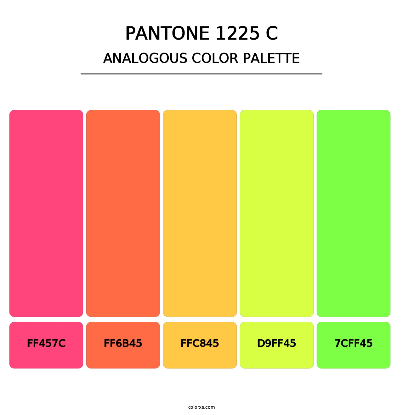 PANTONE 1225 C - Analogous Color Palette