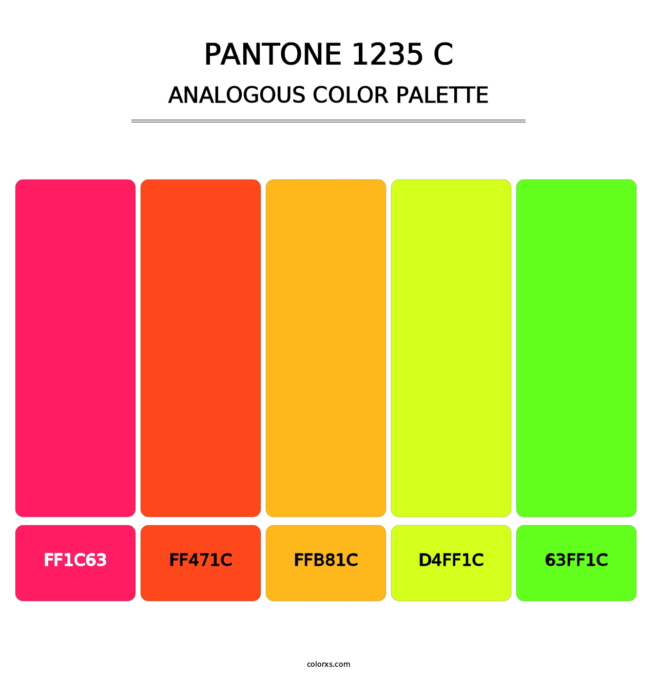 PANTONE 1235 C - Analogous Color Palette