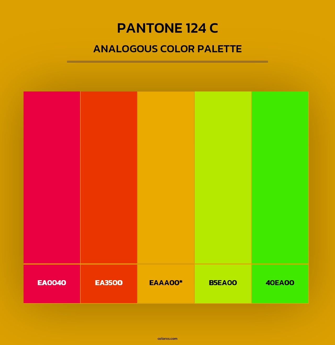 PANTONE 124 C color palettes