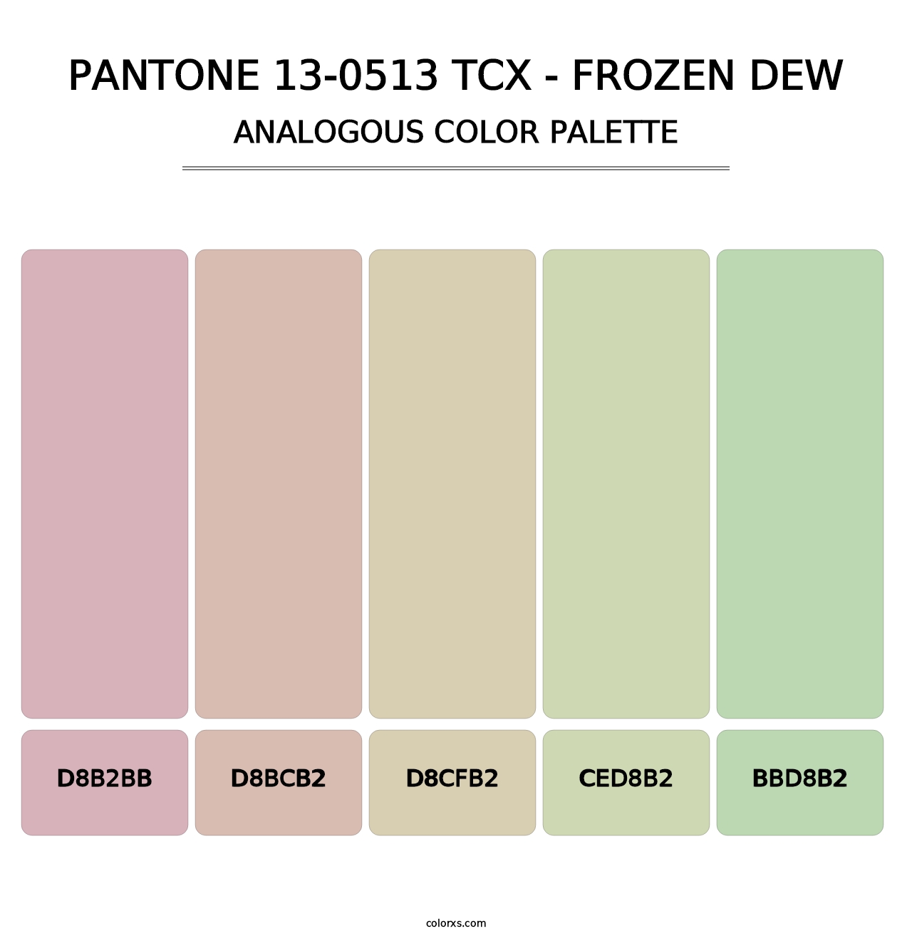 PANTONE 13-0513 TCX - Frozen Dew - Analogous Color Palette