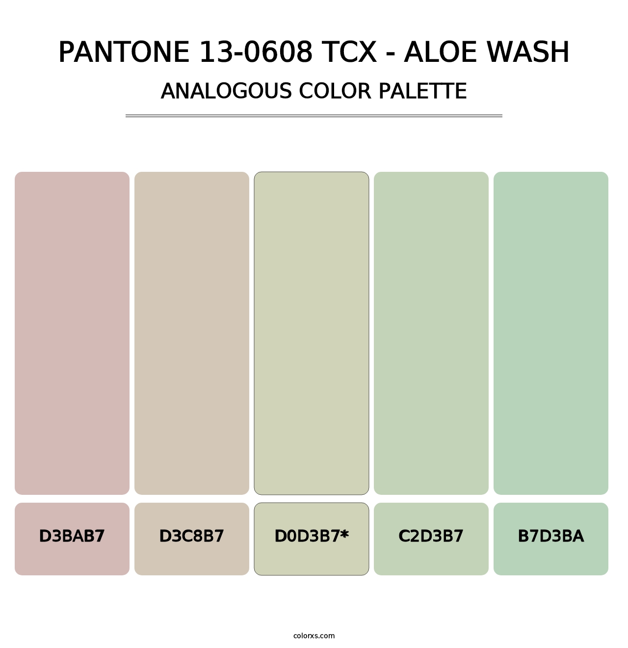 PANTONE 13-0608 TCX - Aloe Wash - Analogous Color Palette