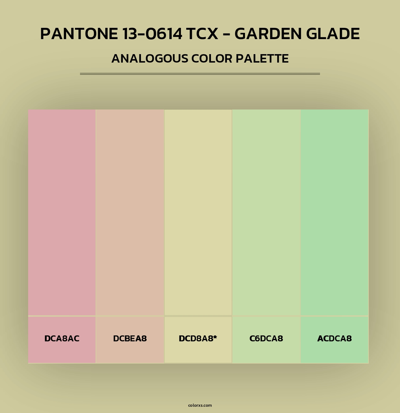 PANTONE 13-0614 TCX - Garden Glade - Analogous Color Palette
