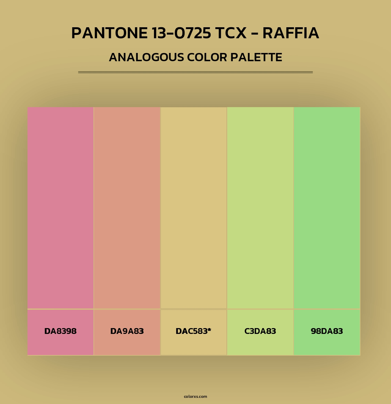 PANTONE 13-0725 TCX - Raffia - Analogous Color Palette