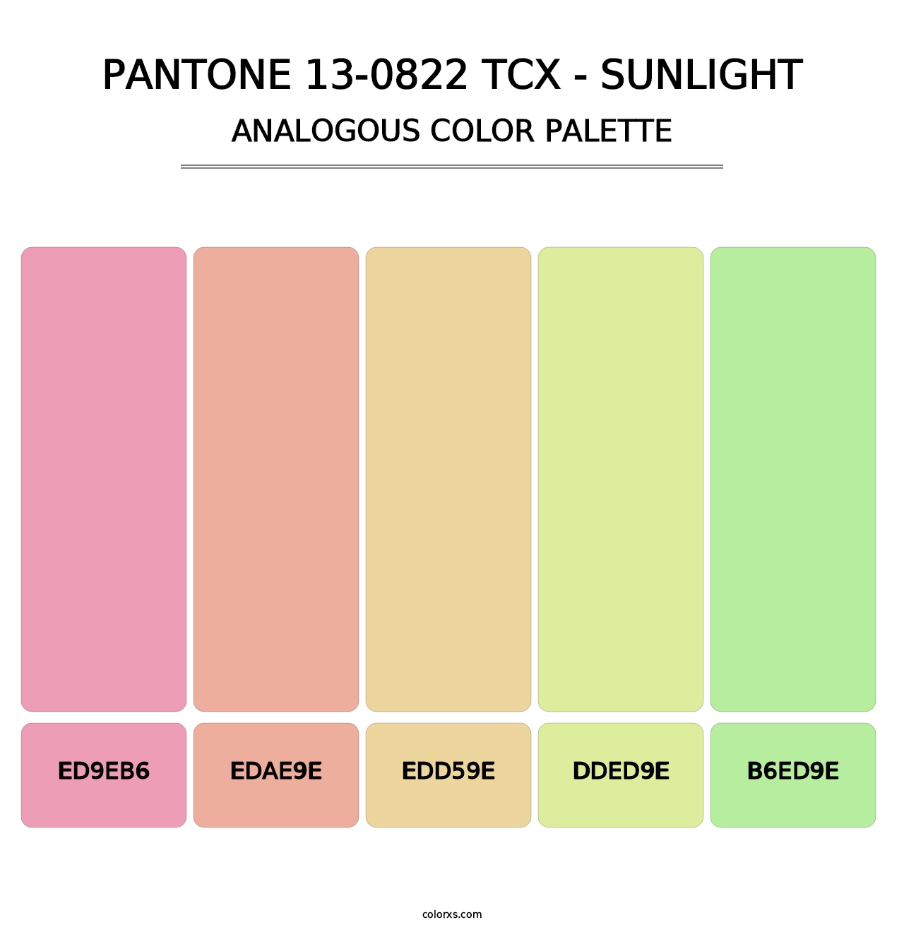 PANTONE 13-0822 TCX - Sunlight - Analogous Color Palette
