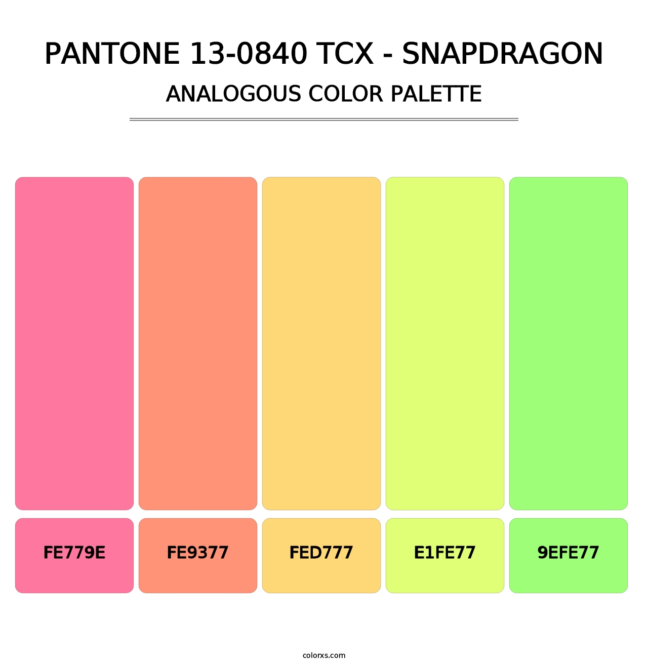PANTONE 13-0840 TCX - Snapdragon - Analogous Color Palette