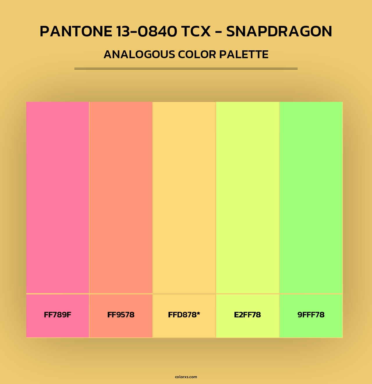 PANTONE 13-0840 TCX - Snapdragon - Analogous Color Palette