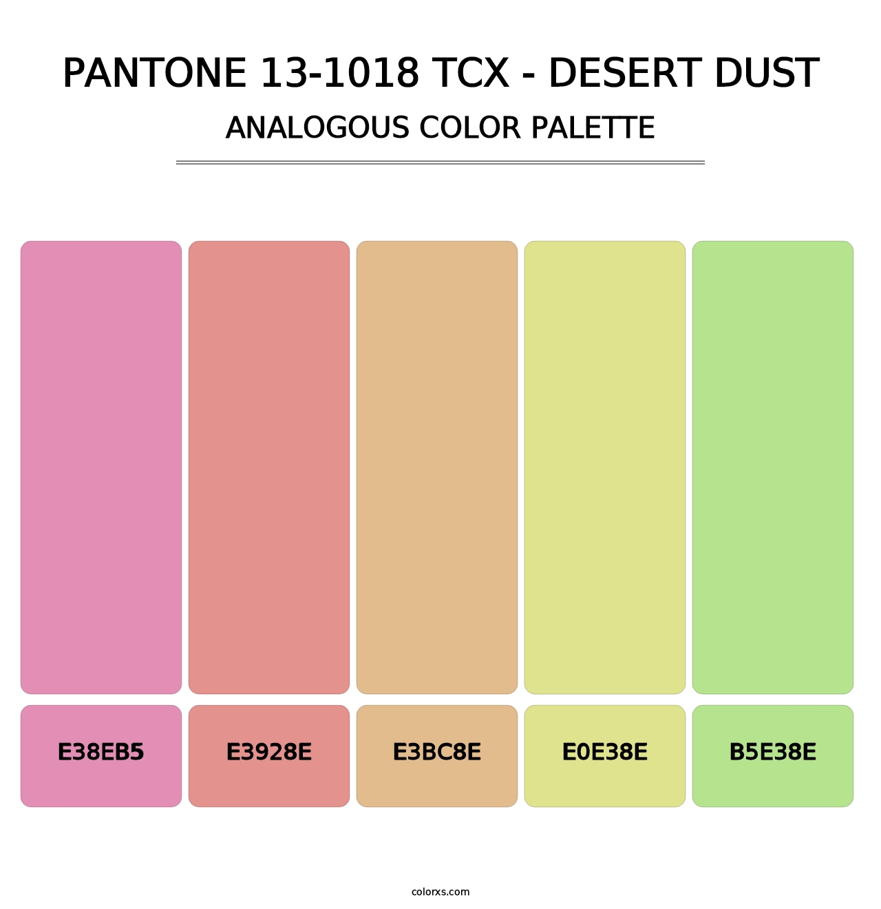 PANTONE 13-1018 TCX - Desert Dust - Analogous Color Palette