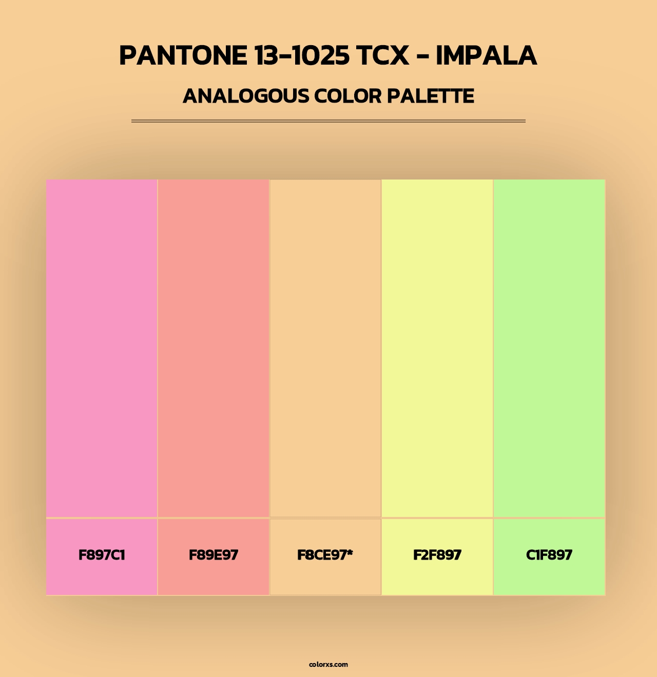 PANTONE 13-1025 TCX - Impala - Analogous Color Palette