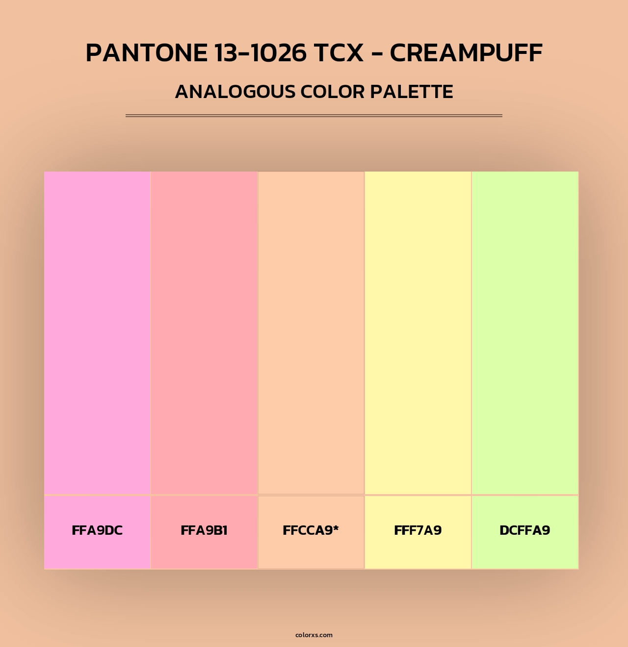 PANTONE 13-1026 TCX - Creampuff - Analogous Color Palette