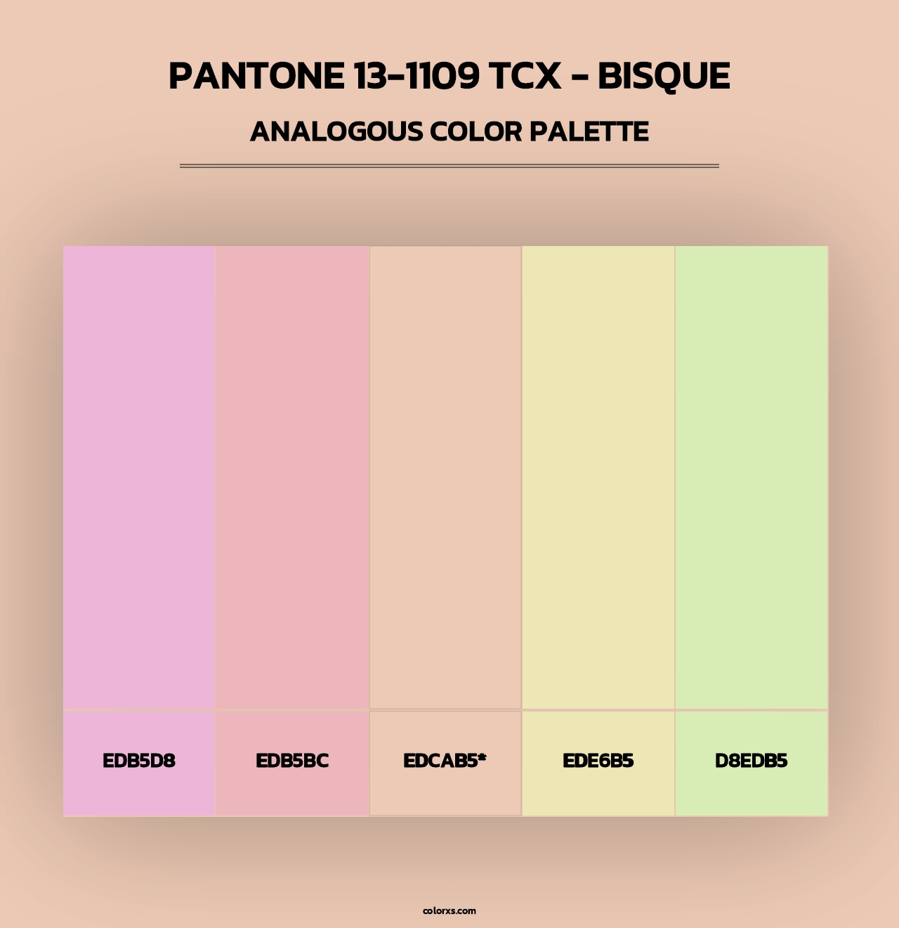 PANTONE 13-1109 TCX - Bisque - Analogous Color Palette