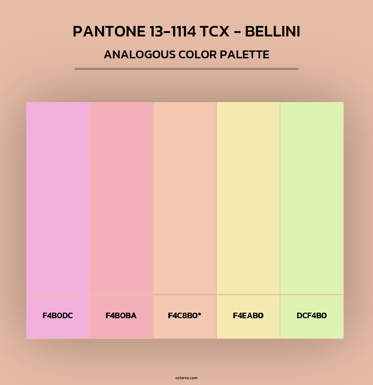 PANTONE 13-1114 TCX - Bellini - Analogous Color Palette