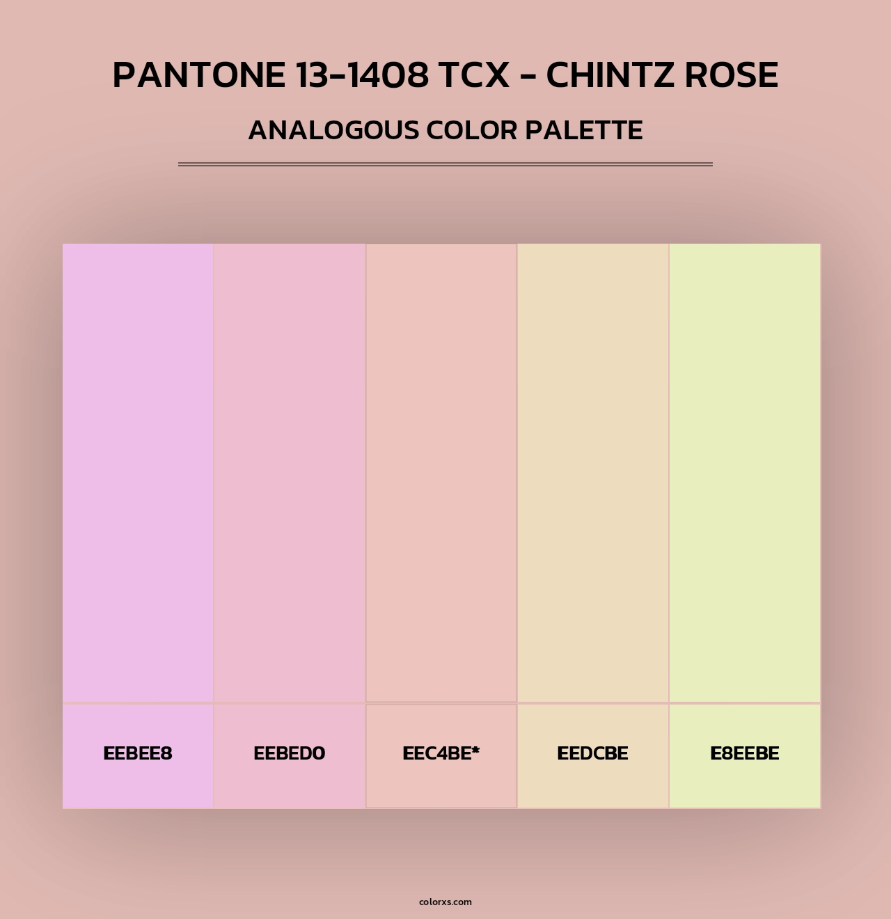 PANTONE 13-1408 TCX - Chintz Rose - Analogous Color Palette