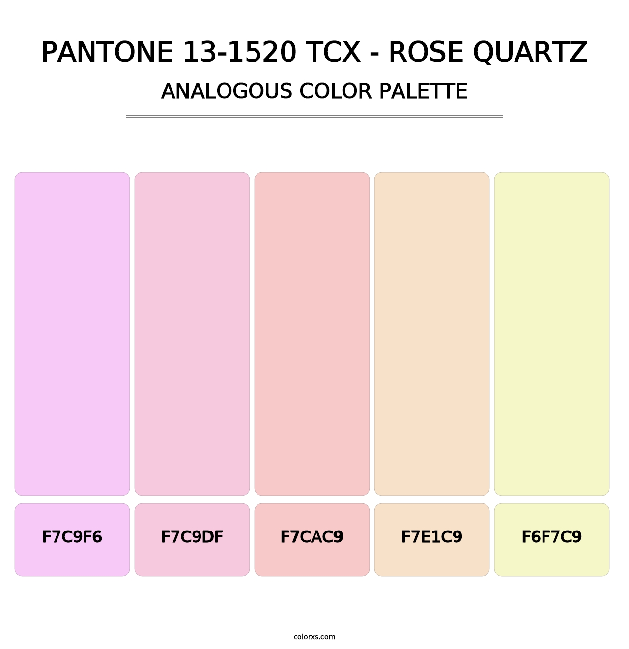 PANTONE 13-1520 TCX - Rose Quartz - Analogous Color Palette