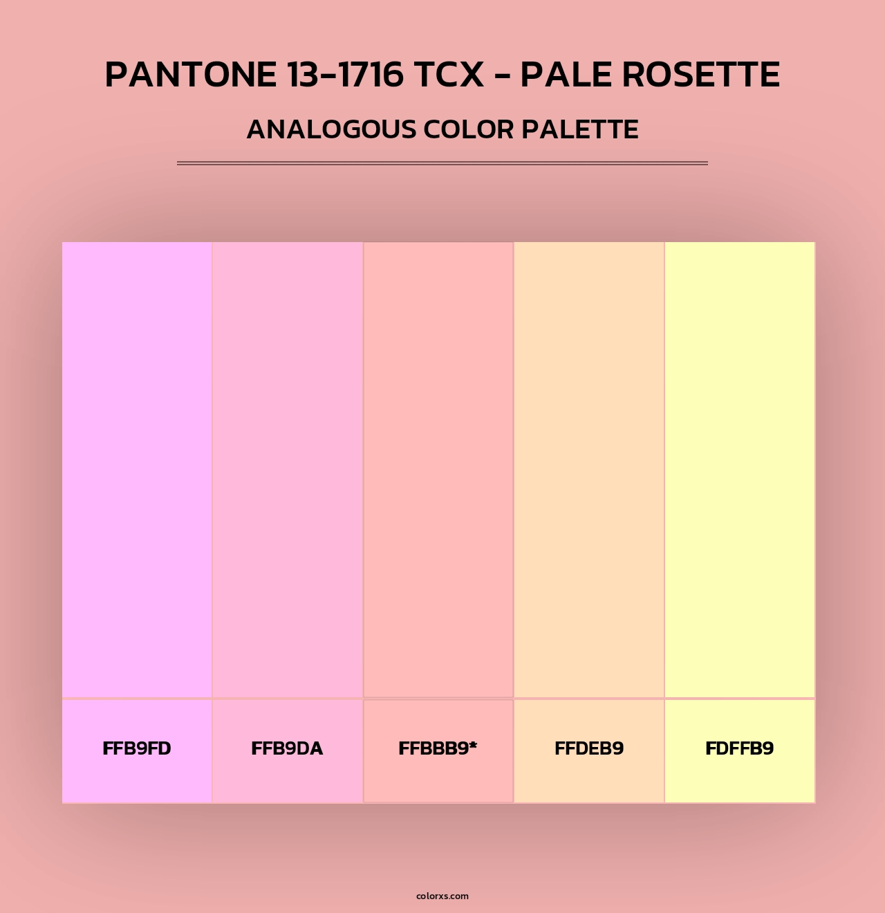 PANTONE 13-1716 TCX - Pale Rosette - Analogous Color Palette