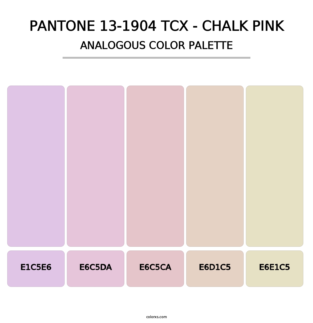 PANTONE 13-1904 TCX - Chalk Pink - Analogous Color Palette