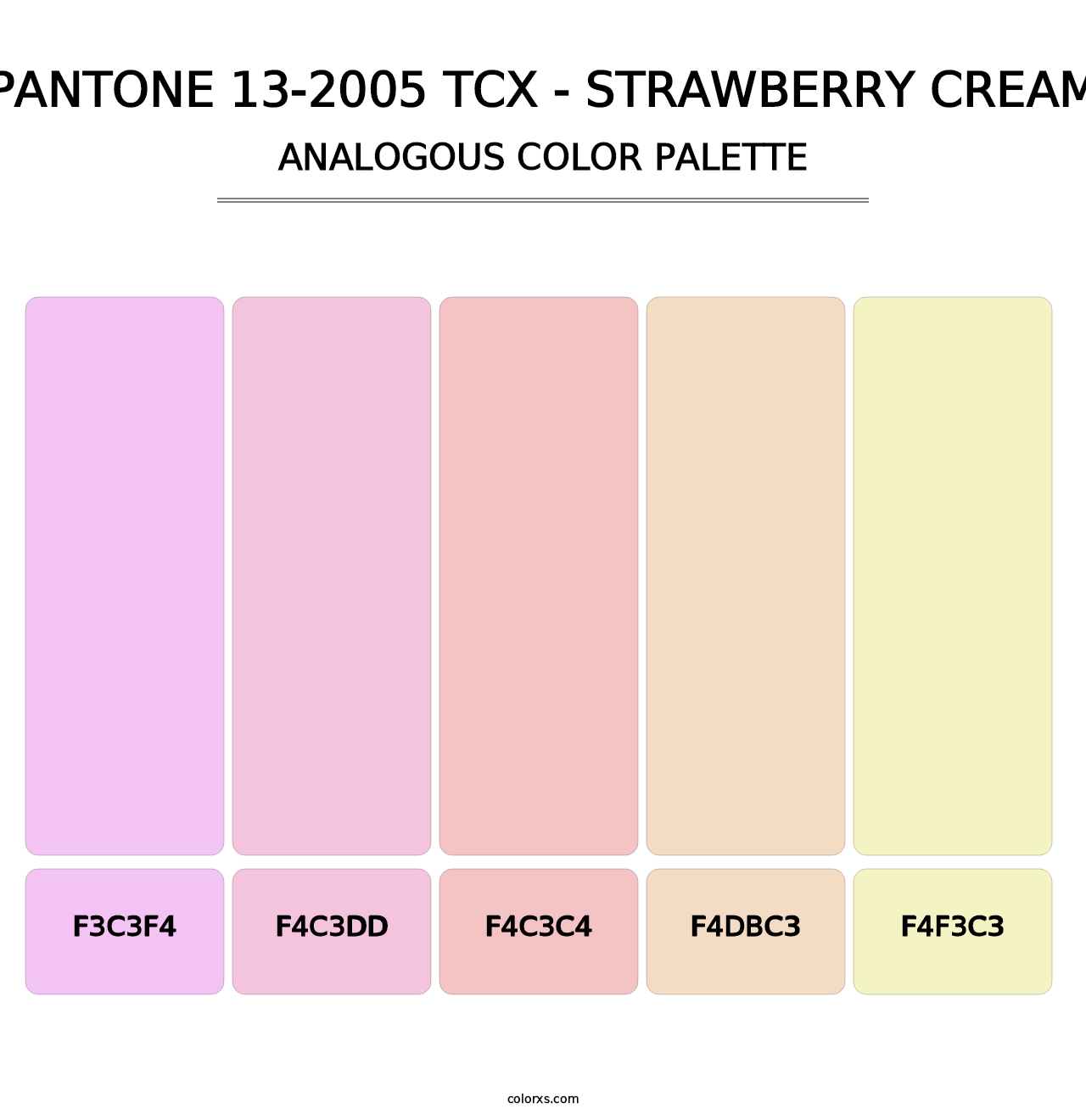 PANTONE 13-2005 TCX - Strawberry Cream - Analogous Color Palette