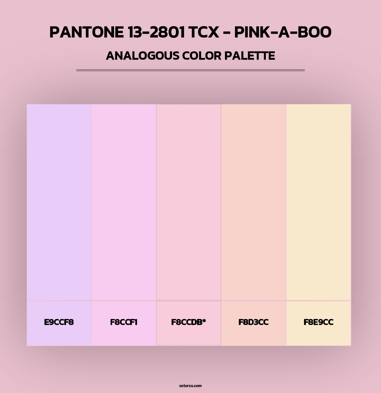 Pantone 13-2801 TCX - Pink-a-boo - Analogous Color Palette