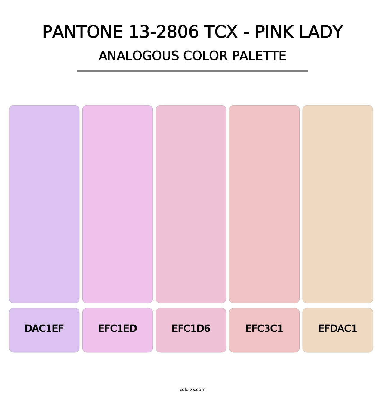 PANTONE 13-2806 TCX - Pink Lady - Analogous Color Palette