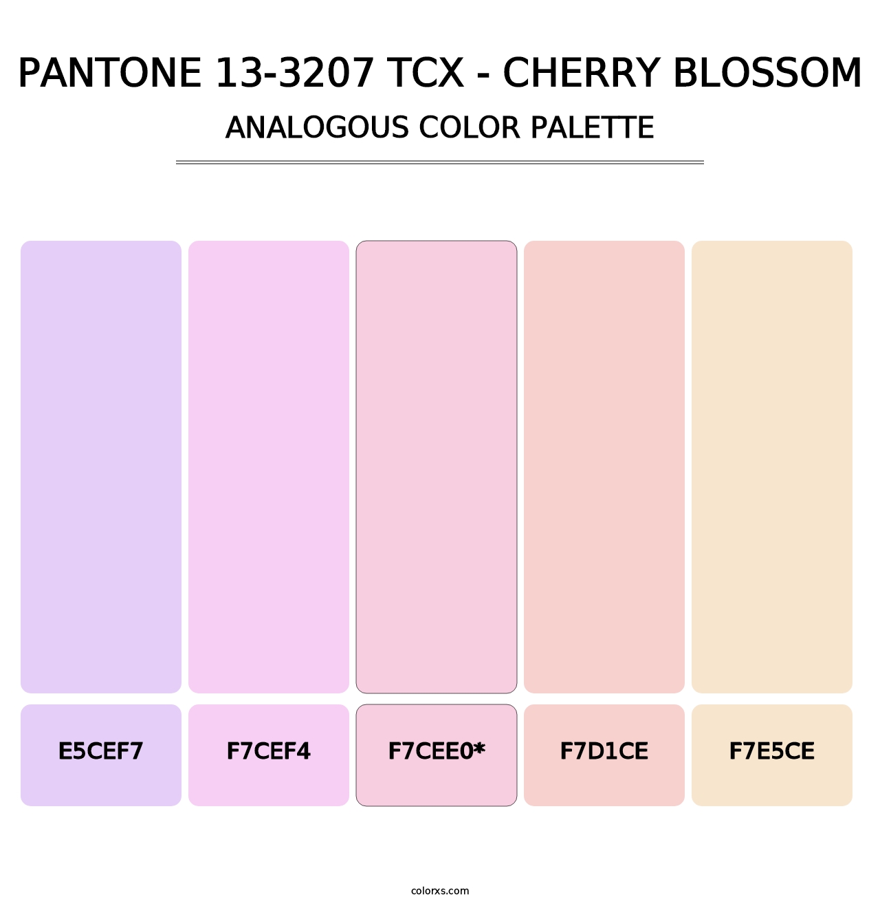 PANTONE 13-3207 TCX - Cherry Blossom - Analogous Color Palette