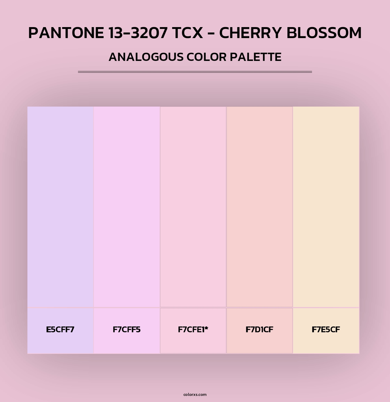 PANTONE 13-3207 TCX - Cherry Blossom - Analogous Color Palette