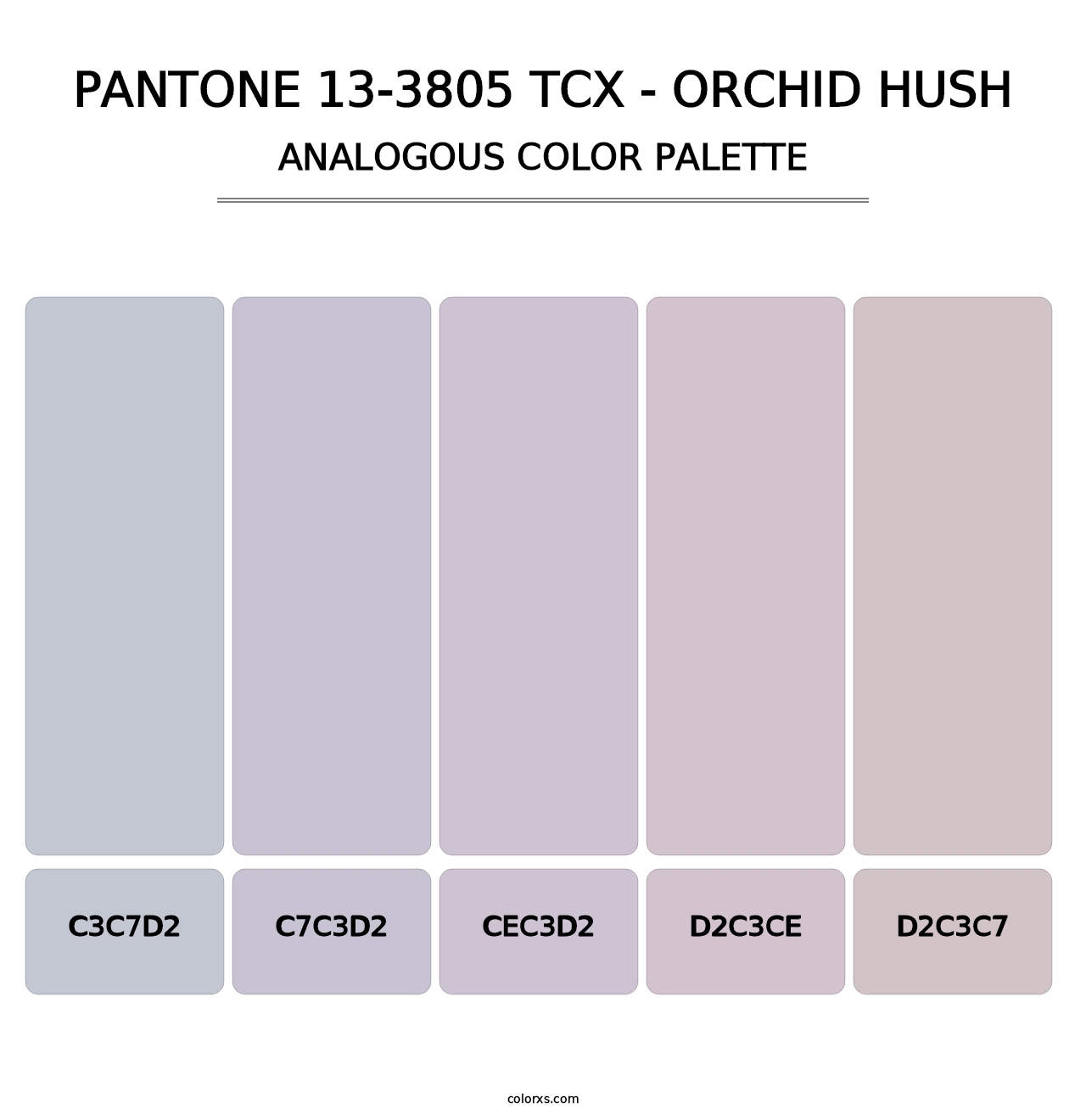 PANTONE 13-3805 TCX - Orchid Hush - Analogous Color Palette