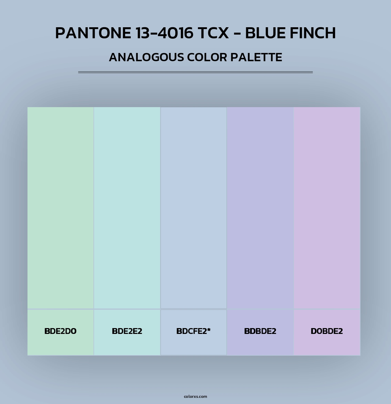 PANTONE 13-4016 TCX - Blue Finch - Analogous Color Palette