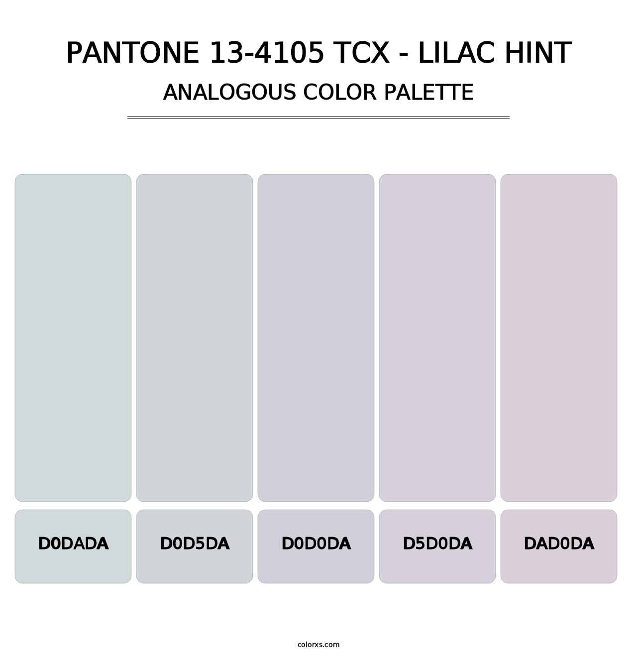 PANTONE 13-4105 TCX - Lilac Hint - Analogous Color Palette