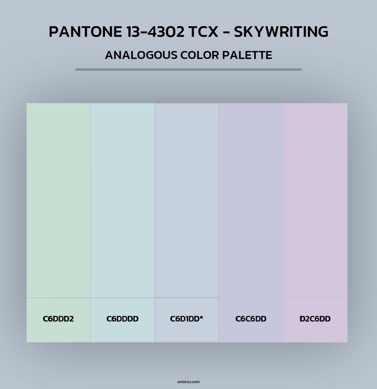 PANTONE 13-4302 TCX - Skywriting - Analogous Color Palette