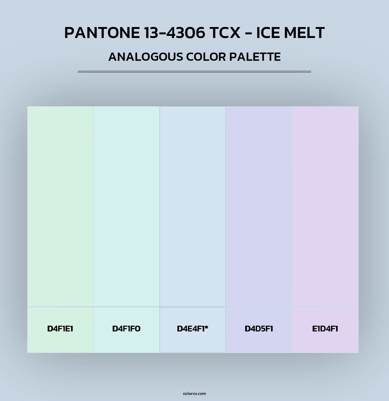 PANTONE 13-4306 TCX - Ice Melt - Analogous Color Palette