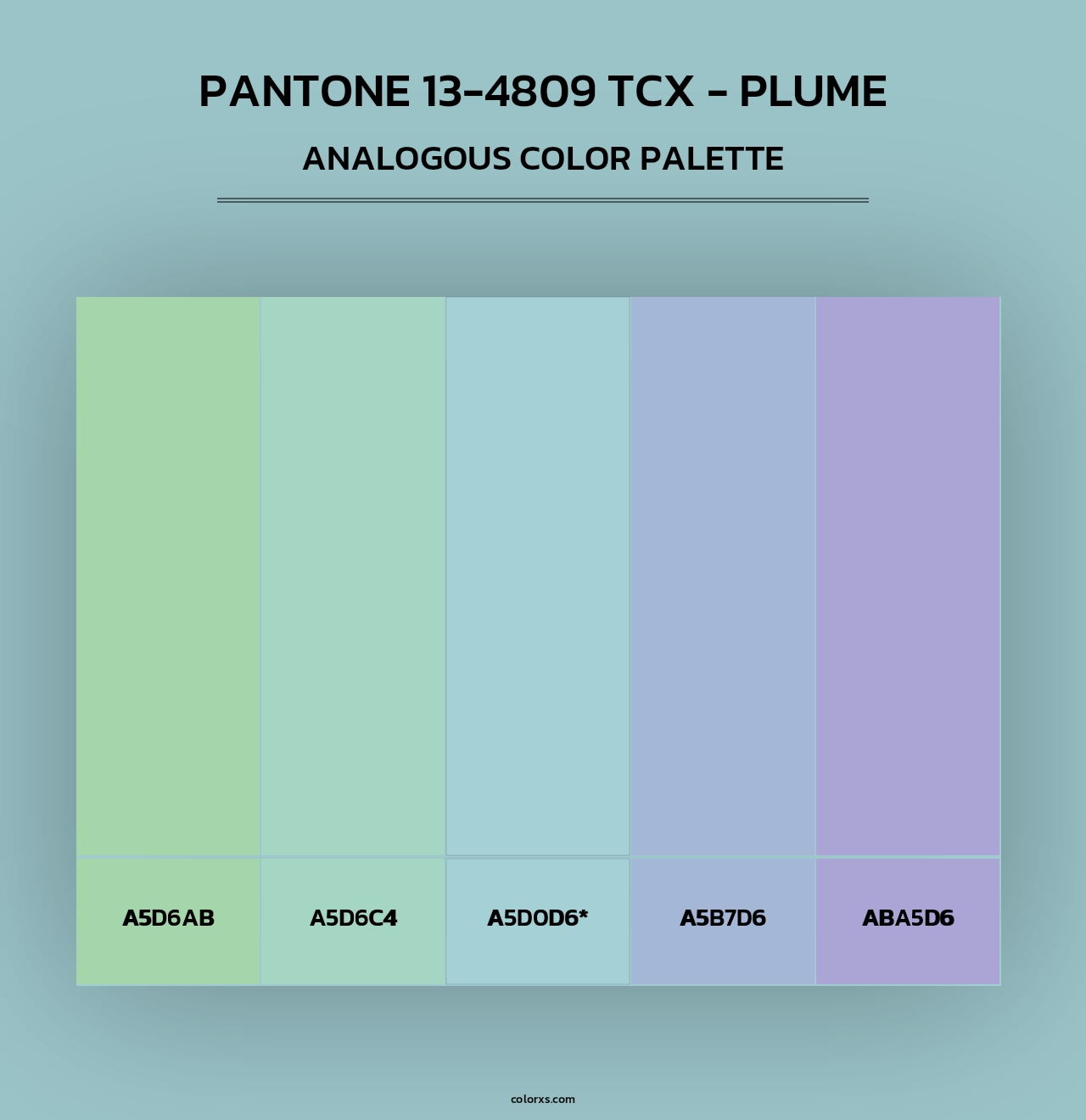 PANTONE 13-4809 TCX - Plume - Analogous Color Palette